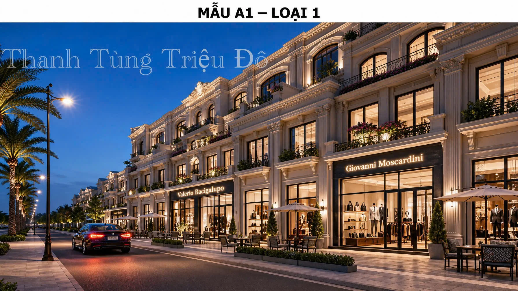Bản vẽ thiết kế mặt đứng mẫu biệt thự Kita Ciputra diện tích 120m2