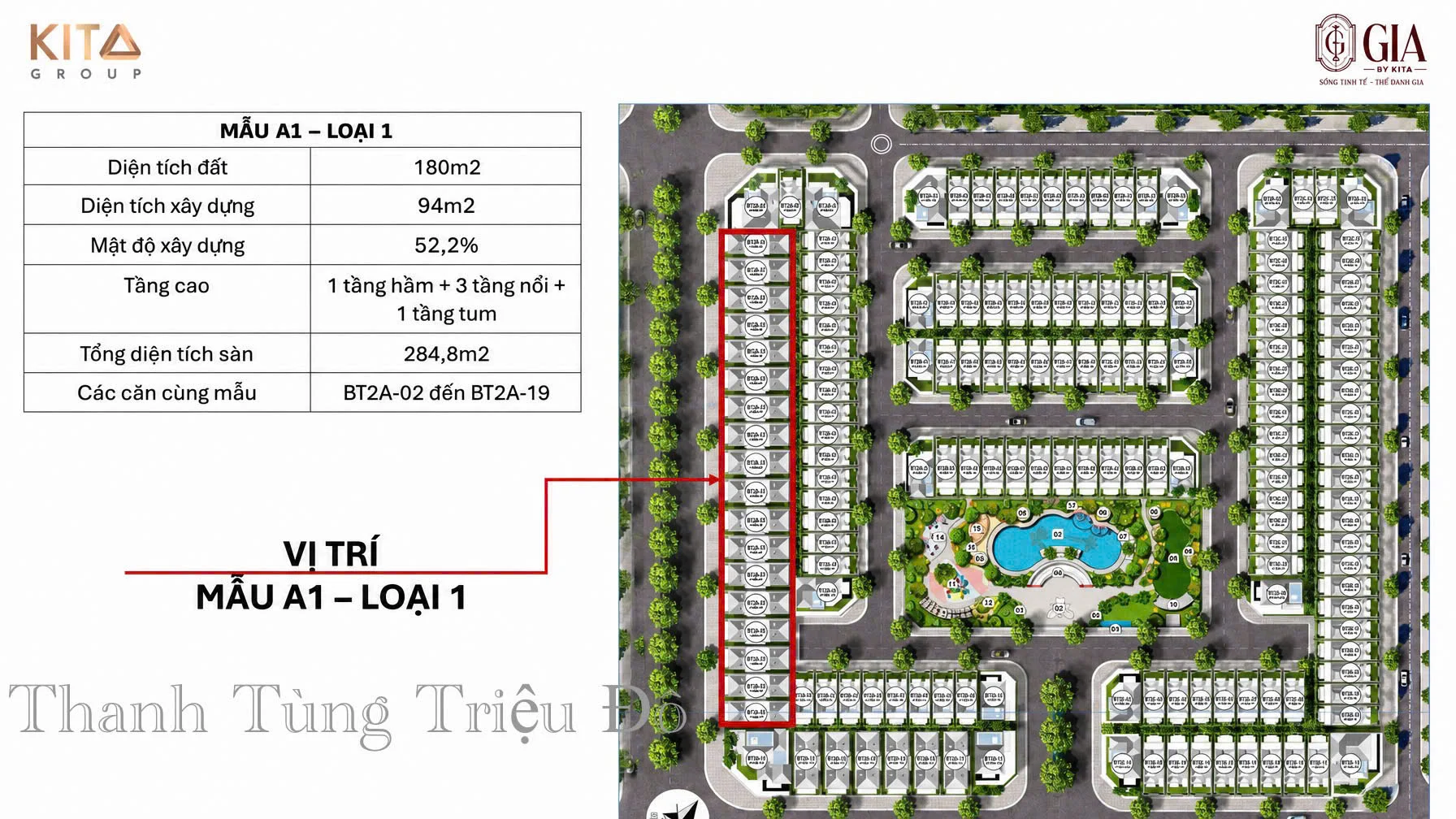 Bản vẽ thiết kế mặt đứng mẫu biệt thự Kita Ciputra diện tích 150m2